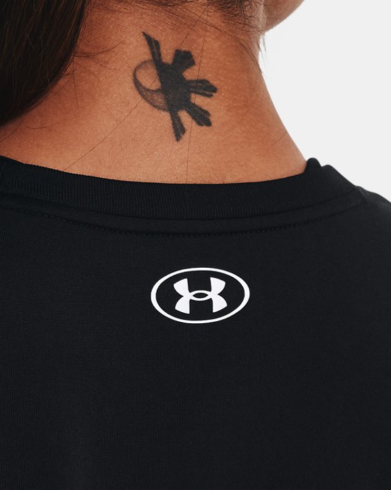Women's UA Tech™ Box Logo Short Sleeve in Black image number 3